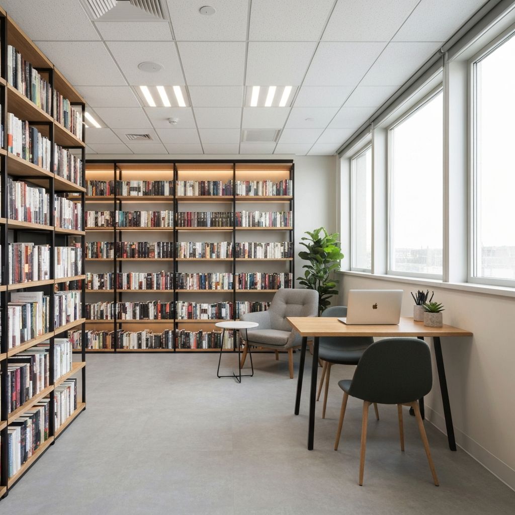 Professional workspace representing knowledge and education